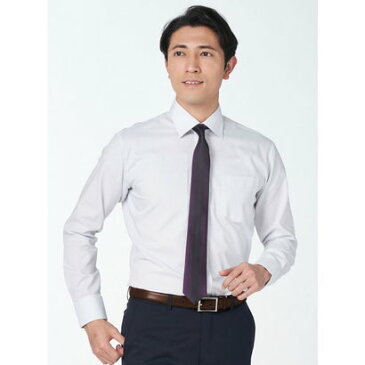 トーキョーシャツ TOKYO SHIRTS 形態安定 ワイドカラー 長袖ビジネスワイシャツ （ライトグレー）