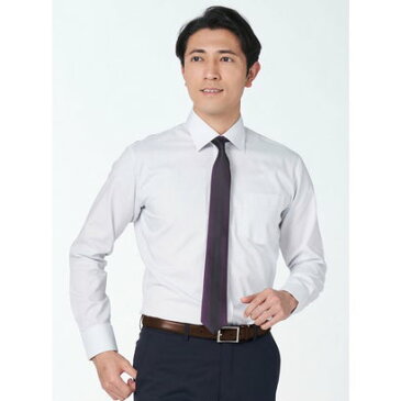 トーキョーシャツ TOKYO SHIRTS 形態安定 ワイドカラー 長袖ビジネスワイシャツ (ライトグレー)