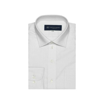 トーキョーシャツ TOKYO SHIRTS 形態安定 ワイドカラー 長袖ビジネスワイシャツ (ライトグレー)