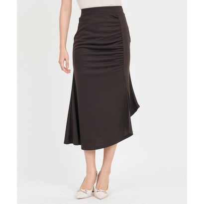 ロイヤルパーティー ROYAL PARTY アシメギャザースカート （ブラウン）のサムネイル