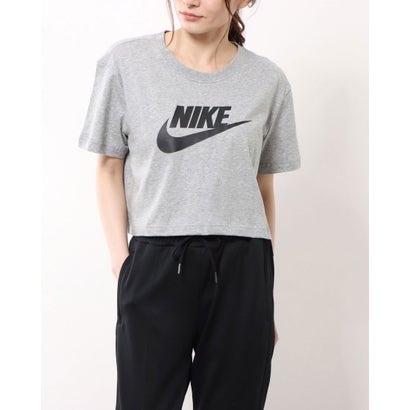 ナイキ NIKE レディース 半袖Tシャツ ナイキ ウィメンズ エッセンシャル クロップ アイコン フレンチテリー Tシャツ BV6176063 （グレー）