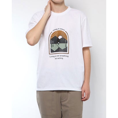 ティゴラ TIGORA アウトドア 半袖Tシャツ FIELD_グラフィックTシャツ TR-9D3552TS （ホワイト）