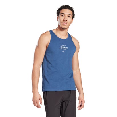 リーボック Reebok Les MillsR グラフィック タンク トップ / Les MillsR Graphic Tank Top （ブルー）