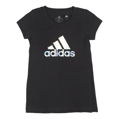 アディダス adidas ジュニア 半袖Tシャツ ダンス メタリック プリント 半袖 Tシャツ HD4407 （ブラック）