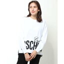 モスキーノ MOSCHINO 裾ロゴオーバーサイズトレーナー (WHITE)