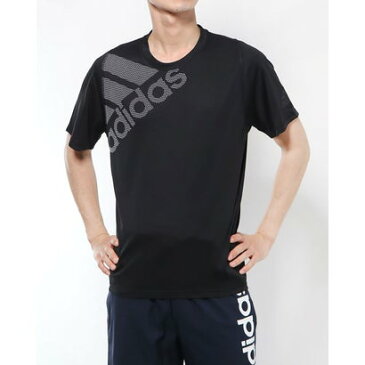 アディダス adidas メンズ 半袖機能Tシャツ FreeLift バッジ オブ スポーツ グラフィック 半袖Tシャツ DU0902 （ブラック）