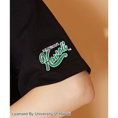 【Kahiko】University of Hawaii レインボーTシャツワンピース ブラック
