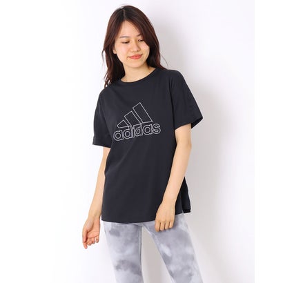 アディダス adidas 〈adidas〉ロゴ使いチュニック （ブラック）