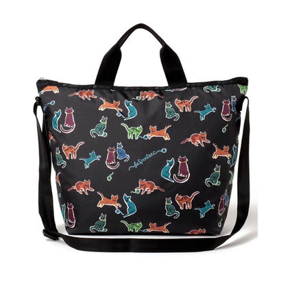 レスポートサック LeSportsac DELUXE EASY CARRY TOTE （クラフティキャッツブラック）