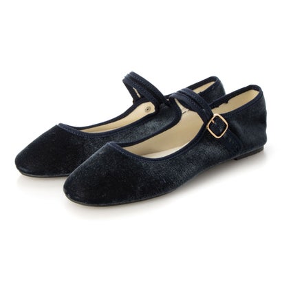 メヌエ menue ふわカル ストラップ カンフーバレエシューズ （4072ブルーベロア）のサムネイル