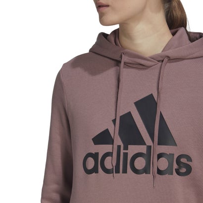 アディダス adidas ラウンジウェア エッセンシャルズ ロゴ フリースパーカー （brown）