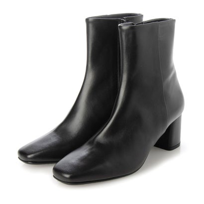 タラントン バイ ダイアナ TALANTON by DIANA スクエアトゥショートブーツ （黒カーフ）のサムネイル