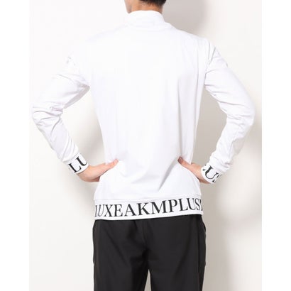 【めつけすぎ】 ウノピゥウノウグァーレトレ 1PIU1UGUALE3 メンズ ゴルフ 長袖シャツ BACK BIG LOGO HIGH NECK T-SHIRTS LAT-22003 (ホワイト):LOCOMALL(ロコンド公式ストア) しなくても