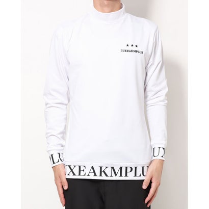 【めつけすぎ】 ウノピゥウノウグァーレトレ 1PIU1UGUALE3 メンズ ゴルフ 長袖シャツ BACK BIG LOGO HIGH NECK T-SHIRTS LAT-22003 (ホワイト):LOCOMALL(ロコンド公式ストア) しなくても