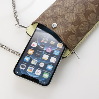 コーチCOACHスマホショルダー(カーキ)
