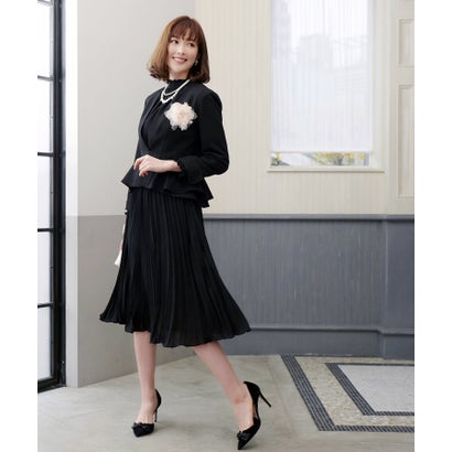 ルイルエブティック RUIRUE BOUTIQUE プリーツワンピースアンサンブルスーツ （ブラック）のサムネイル