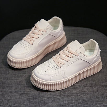 ミニミニストア miniministore 厚底スニーカー レディース ローカット靴 （ピンクベージュ）のサムネイル