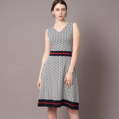 ドレステリア DRESSTERIOR トリコロールジャカードワンピース （ネイビー(593)）のサムネイル