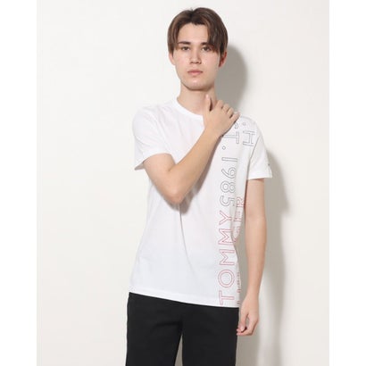 トミーヒルフィガー TOMMY HILFIGER アシンメトリープリントTシャツ （ホワイト）のサムネイル