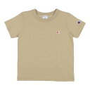 チャンピオン Champion ジュニア 半袖Tシャツ チャンピオン Cロゴ刺繍Tシャツ_Champion SHORT SLEEVE T-SHIRT CK-T301 （BEIGE）