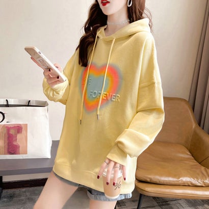 ミニミニストア miniministore オーバーサイズパーカー 長袖プルオーバー （イエロー）のサムネイル