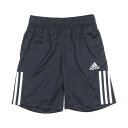 アディダス adidas ジュニア ショーツ YB MH 3ST゛ショーツ IA9310 （レジェンドインク/ホワイト）