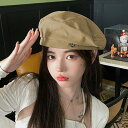 デューリリー Dewlily カジュアルベレー帽 韓国ファッション 10代 20代 30代 シンプル かわいい ベレー帽子 小顔効果あり 折りたたみ可能 収納便利 ギフト （ベージュ）