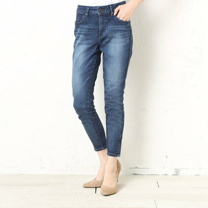 【アウトレット】ゲス GUESS MARILYN 3-ZIP SKINNY DENIM PANT (DARK BLUE)【JAPAN EXCLUSIVE ITEM】