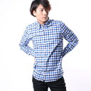 【アウトレット】トミーヒルフィガー TOMMY HILFIGER マルチギンガムチェックシャツ (ブルー)