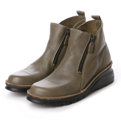 ミラスポーツ Milla sports 軽量4Eダブルジッパーカジュアルブーツ （Dカーキ）