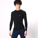 エーディーワン A.D.ONE AD-170-173 A.D.ONE メンズ発熱保温コンプレッションウェア (01クルー:ブラック×ブラック)