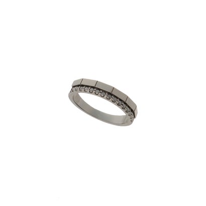 サマンサティアラ Samantha Tiara ハーフエタニティペアリング（メンズ） (SILVER blackメッキ)