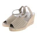 キスコ KISCO 【牛革】バックストラップパンチングジュート巻サンダル /厚底/(ベージュ)