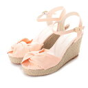 アースミュージックアンドエコロジー earth music&ecology キャンバスウェッジサンダル (Pink)