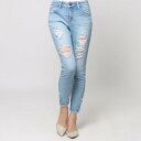 ゲス GUESS MARILYN 3-ZIP SKINNY DENIM PANT (LIGHT BLUE)【JAPAN EXCLUSIVE ITEM】