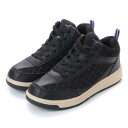 エニーウォーク Anywalk レースアップ 防寒シューズ スエード生地 防寒スニーカー aw_17687 (BLACK)(4)