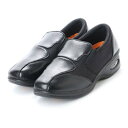 エニーウォーク Anywalk レディース ミッドソール エア-クッション カップインソール サイドゴア カジュアルシューズ・・aw_17443 (BLACK)
