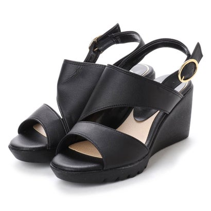 イタリコ ITALICO 日本製 楽ちん 痛くない ウェッジソールサンダル （ブラック）のサムネイル