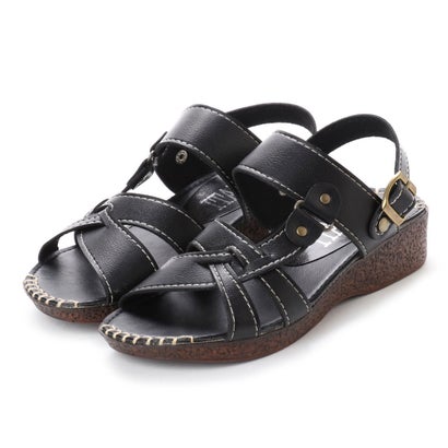 イタリコ ITALICO 日本製 楽ちん カジュアル 2WAY フラットサンダル （ブラック）