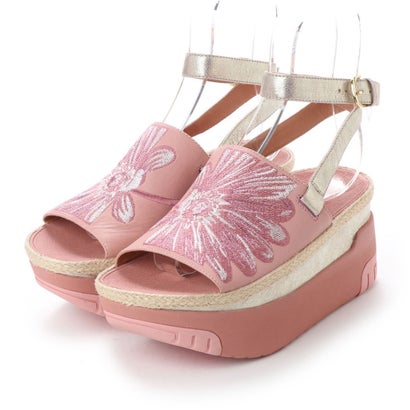 フィットフロップ FitFlop HAUTE DAISY PRINT EMBROIDERY PLATFORM SANDALS （Dusky Pink）