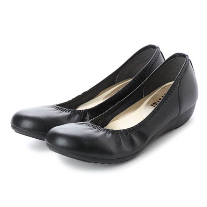 イタリコ ITALICO 日本製 ゴムフィット コンフォートフラットシューズ （ブラック）