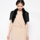 ジュネビビアン Genet Vivien 脱着可能ファー付きフリルボレロ (ブラック)