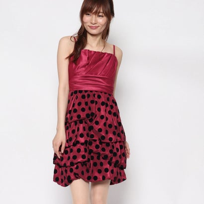 ジュネビビアン Genet Vivien ドットバルーンドレス (レッド)