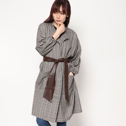 スタイルブロック STYLEBLOCK グレンチェックドルマンコート （ブラウン）(4)