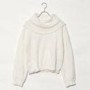 スタイルブロック STYLEBLOCK ポンポン付きタートルネックプルオーバー (アイボリー)(4)