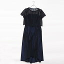 ジュネビビアン Genet Vivien ボレロ付きロングドレス (ネイビー)