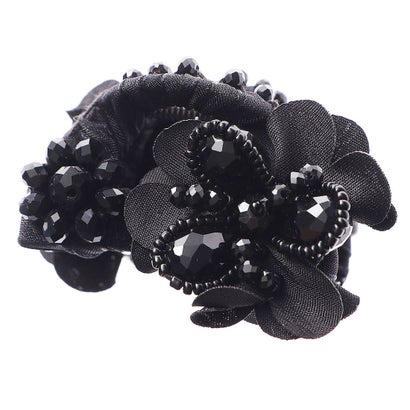 ビビ BIBI ビーズ&フラワー バンスクリップ （ブラック）