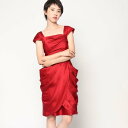 ジュネビビアン Genet Vivien リボン付きコクーンドレス (レッド)