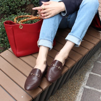 フィン Fin 2WAY本革ビットローファー【低反発スポンジ入り】 (ブラウン)