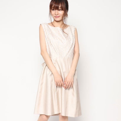 ジュネビビアン Genet Vivien リボン付きワンピース (ベージュ) ジュネビビアン Genet Vivien リボン付きワンピース (ベージュ)